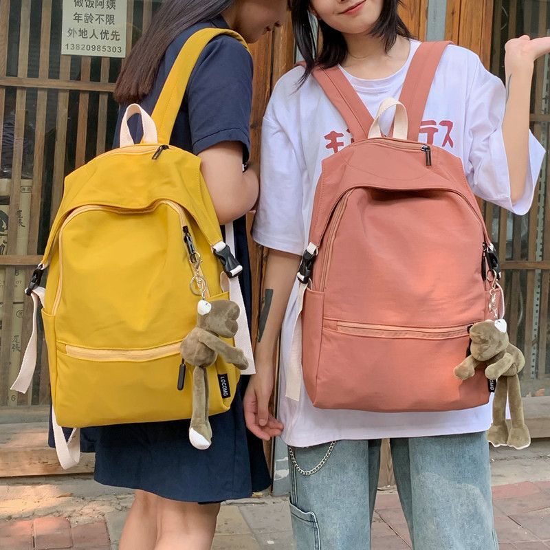 College style Backpack New Korean Japanese department simple fashion leisure burden reducing wear resistant ancient sense large capacity schoolbag 