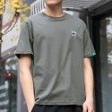 A Korean version loose fitting men's short sleeve T-shirt, a new summer product, thin round neck, men's breathable pure cotton men's wear 