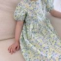 Tgg2020 summer new product children's Korean open back care machine floral dress girl's Fairy Dress 
