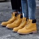 Autumn and winter rhubarb Boots Men's and women's new cotton boots high top Plush Martin boots men's outdoor tooling work lovers' boots fashion 