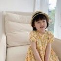 Tgg2020 summer new product children's Korean open back care machine floral dress girl's Fairy Dress 