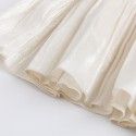 Tk20713dr / W girls' glitter Satin moonlight white high chest line to take the court luxury dress 