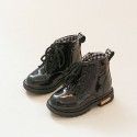 Children's shoes girl's boots children's Martin's boots Plush waterproof boys' snow boots in autumn and winter 