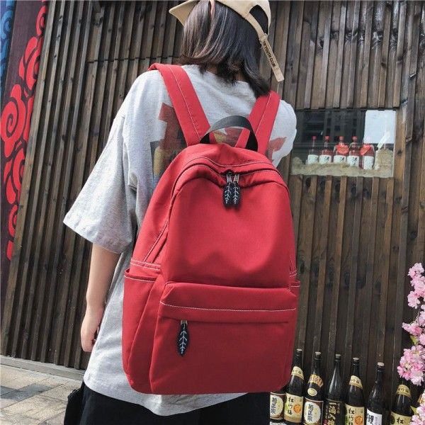 Classic backpack 2020 new college style nylon water repellent heavy capacity solid color student schoolbag 