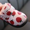 Korean fashion girl's walking cotton shoes winter 2019 new strawberry Plush Soft soled cotton boots 0-1-2 years old 