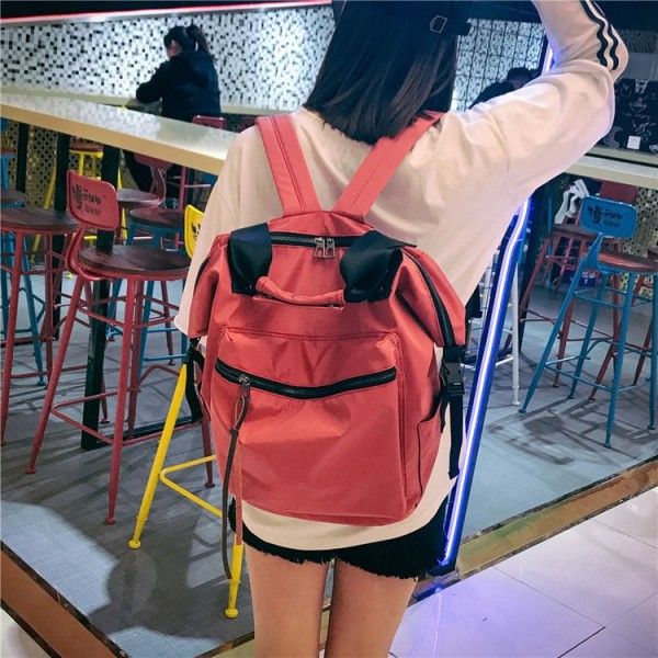 Nylon Backpack, Korean Academy style, light weight, water proof, portable travel bag, schoolbag 