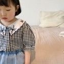 Tgg2020 summer new children's Korean Embroidered Shirt Girls' baby shirt 