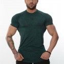 2018 new muscle aesthetics brothers fitness short sleeve men's cationic T-shirt breathable quick dry running training top 