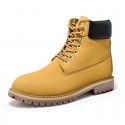 Autumn and winter rhubarb Boots Men's and women's new cotton boots high top Plush Martin boots men's outdoor tooling work lovers' boots fashion 