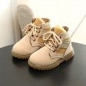 Children's fashion middle boots wolf boots autumn and winter new baby Martin boots men's and women's shoes British style Yellow Boots 