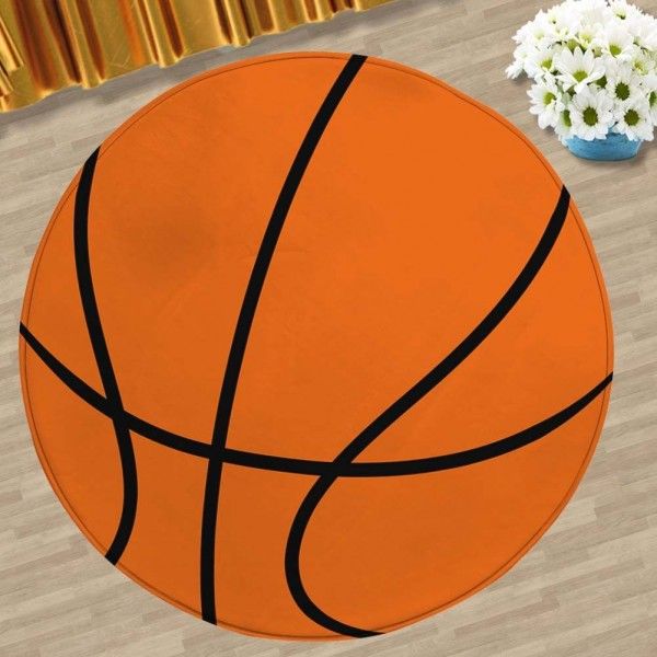 Air bag round carpet flannel living room bedroom computer chair round mat water absorption antiskid yoga mat football 