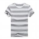 2020 summer men's short sleeve t-shirt men's simple round neck big stripe Korean men's fashion top manufacturer direct sales 