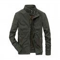 Factory direct selling men's coat spring and autumn new business leisure loose size stand collar cotton jacket 