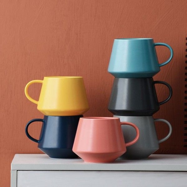 Nordic simple makeron ceramic cup creative large capacity Mug Coffee Cup household water cup custom logo 