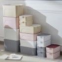 Multi functional stacked storage box four piece suit of clothes underwear home type storage plastic box 