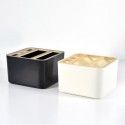 Japanese simple desktop multi-functional tissue box wholesale bedroom living room remote control mask Wooden Storage carton 