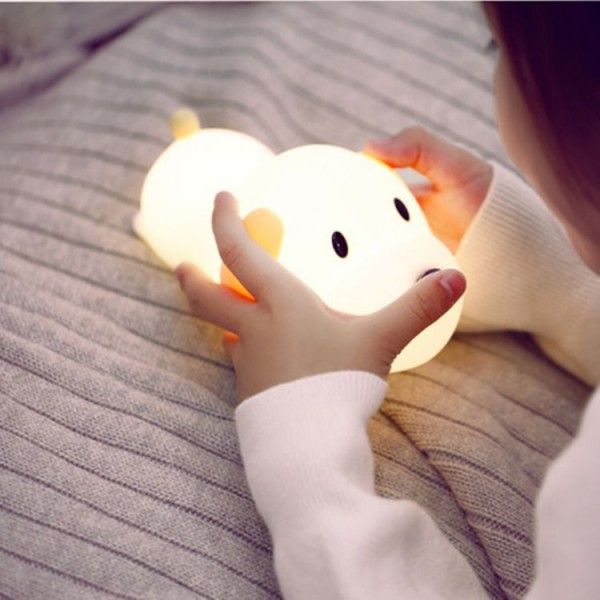 New strange dull led silicone night lamp USB charging timing atmosphere lamp children's bedside intelligent pat lamp 
