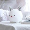 Cute fawn silicone night light USB charging patting night light LED timing bedside sleep with night atmosphere light 