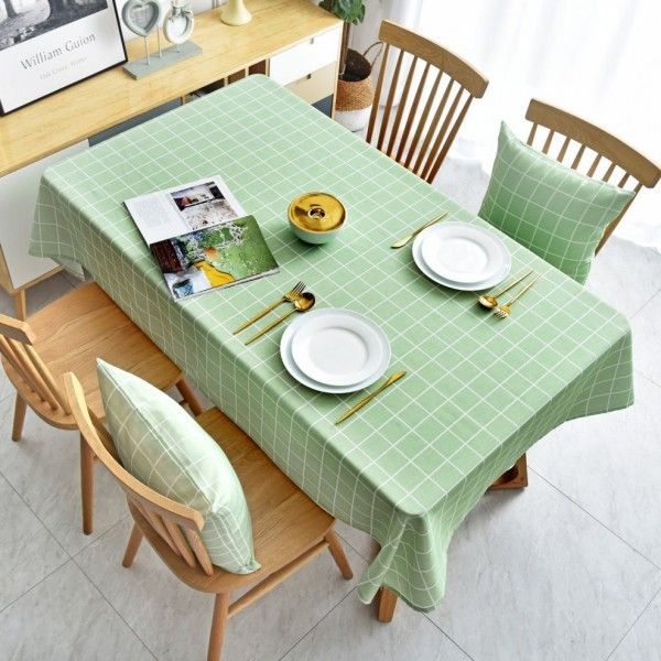 TPU tablecloth oil proof and waterproof tablecloth lattice tablecloth versatile tablecloth round table one piece, Amazon Express 