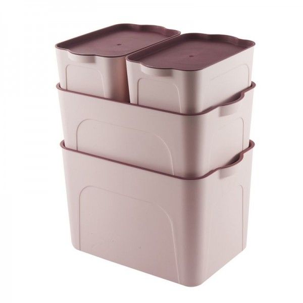 Multi functional stacked storage box four piece suit of clothes underwear home type storage plastic box 
