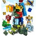 Xinlexin 28060-9 Digital Deformation team children's puzzle assembly robot toys 