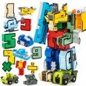 Xinlexin 28060-9 Digital Deformation team children's puzzle assembly robot toys 