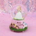 Creative music box snow with lights ballet girl crystal ball decoration student gift birthday gift 