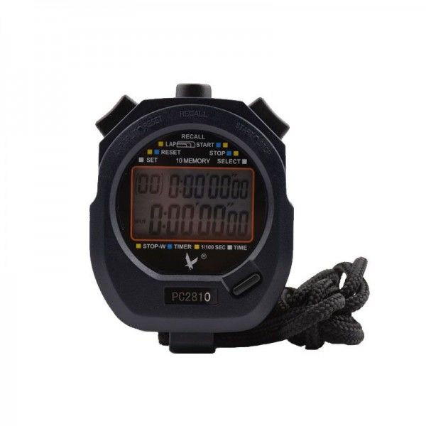 Genuine leap stopwatch pc2810 double row 10 track and field running memory stopwatch sports referee electronic timer 