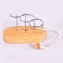 Wooden educational toys: space thinking, untwisting, threading, untwisting 