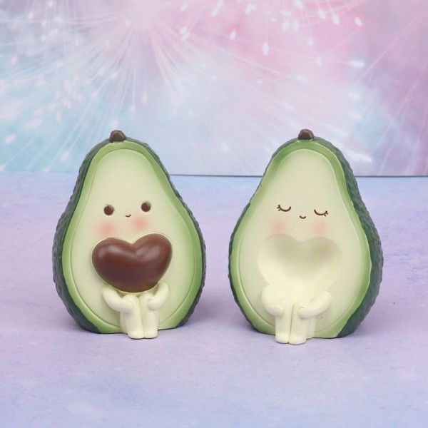Lovely avocado ornament student gift decoration Japanese and Korean stationery grocery creative ornament birthday gift 