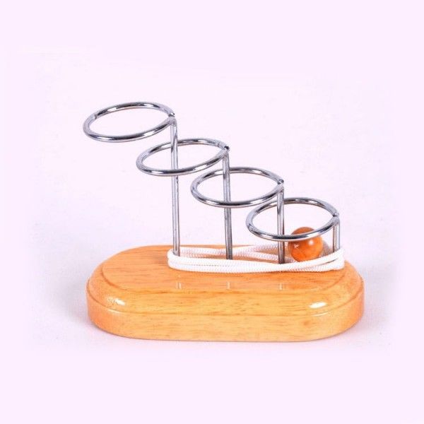 Wooden educational toys: space thinking, untwisting, threading, untwisting 