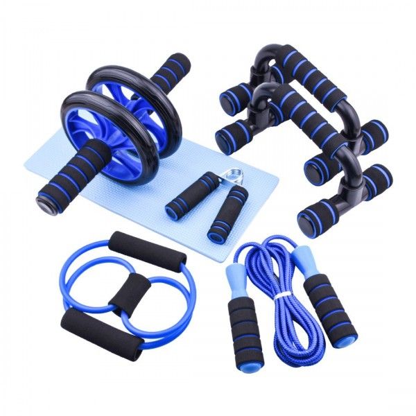 Push up support abdominal wheel 7-piece suit multi-functional trainer small indoor family fitness suit 